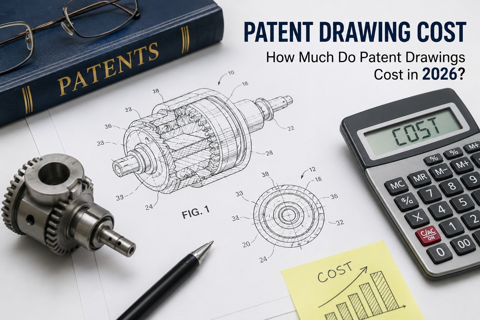 Patent drawing cost and professional patent illustration pricing in 2026